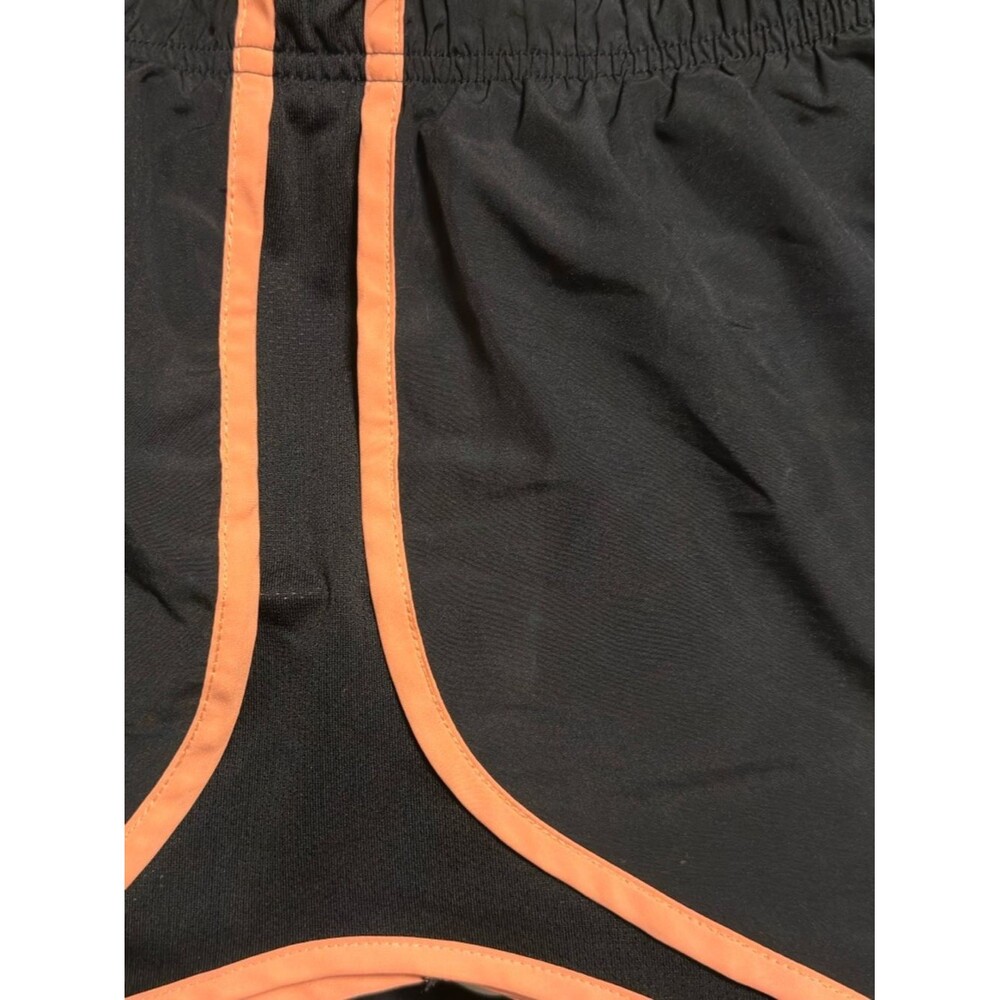 Nike Dri Fit Black Athletic Running Shorts Peach Trim Womens XS Workout NWOT - Picture 7 of 8
